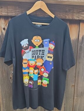 Comedy Central Mens' Black Southpark Graphic Tee - XL